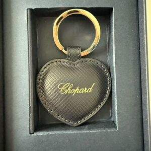 Chopard Black and Gold Heart Key Holder